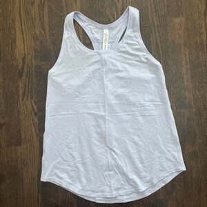 Light blue Lululemon razorback tank top